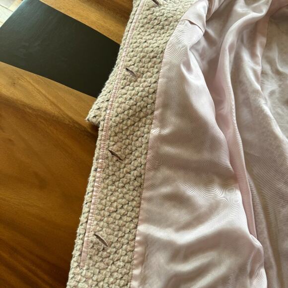 Helene Berman London Pink Black Tweed Coat Academia Classic Mad Men MCM Oversize - Picture 9 of 11